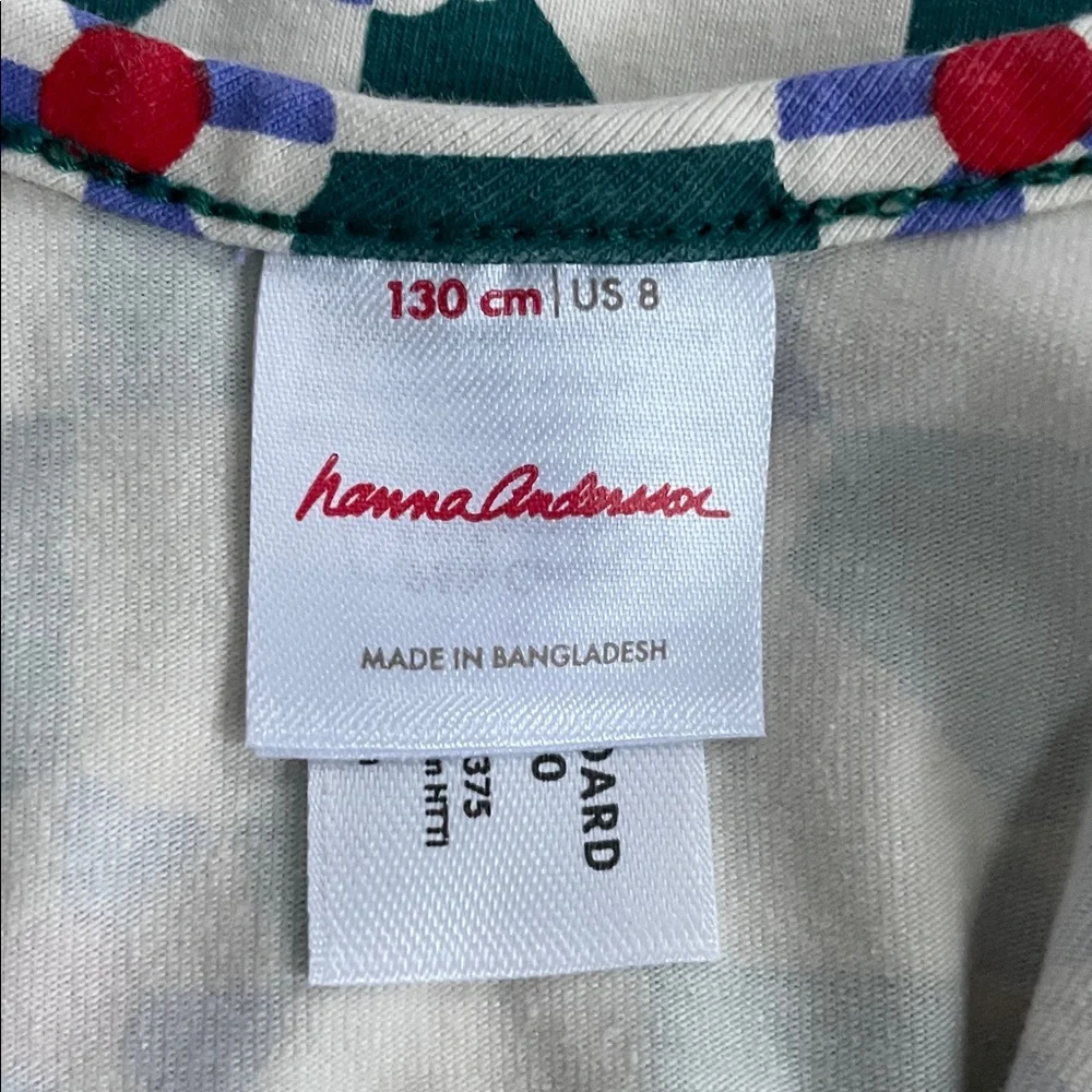 HANNA ANDERSSON Long Sleeve Skater Dress with Pockets Green Peppermint Swirl 130